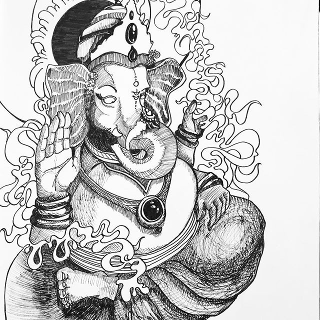 day 27 365 lord ganesha lord ganesh of curved elephant trunk and huge body