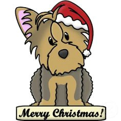 cartoon yorkie christmas ornament