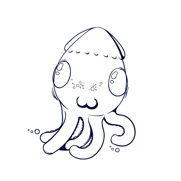 09 learn how to draw an octopus cartoon step by step tutorial