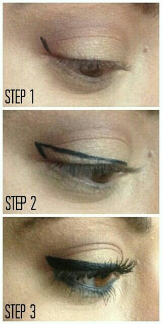 make up step by step picture tutorial one easy method of applying eyeliner