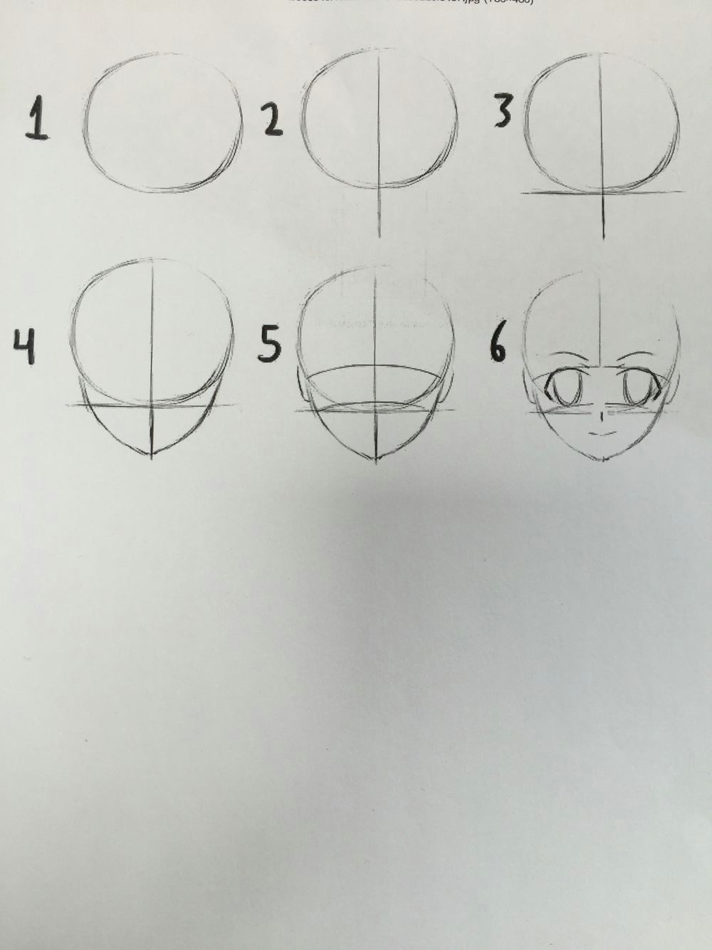 how to draw a manga head