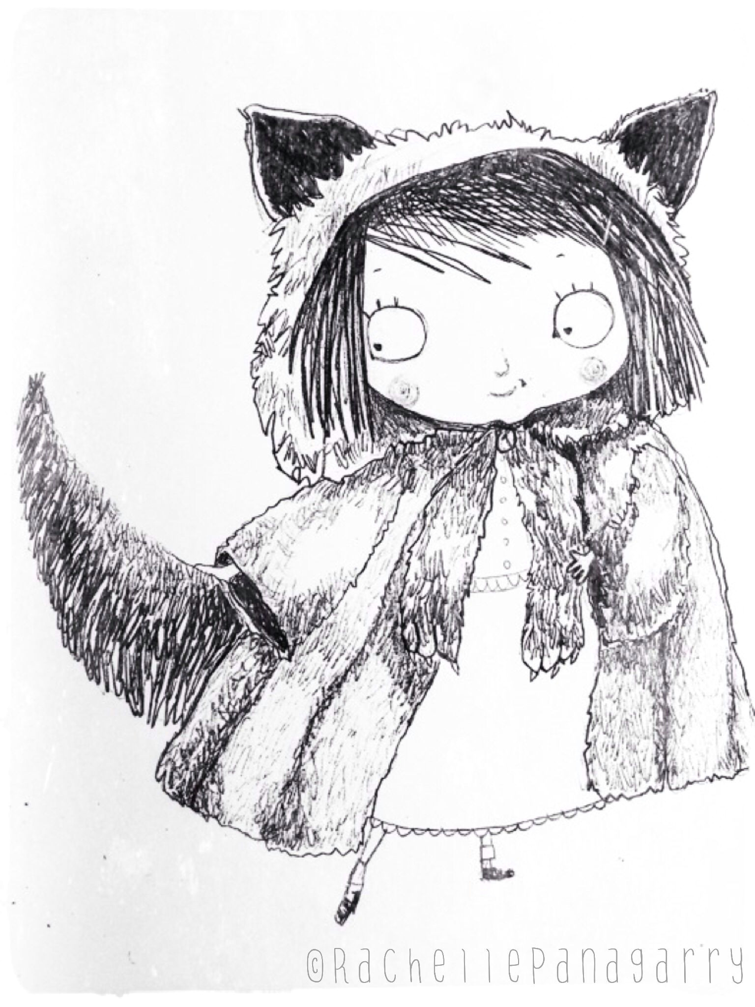 just look at my lovely wolf skin coat littlered childrensbookillustration littleredridinghood by