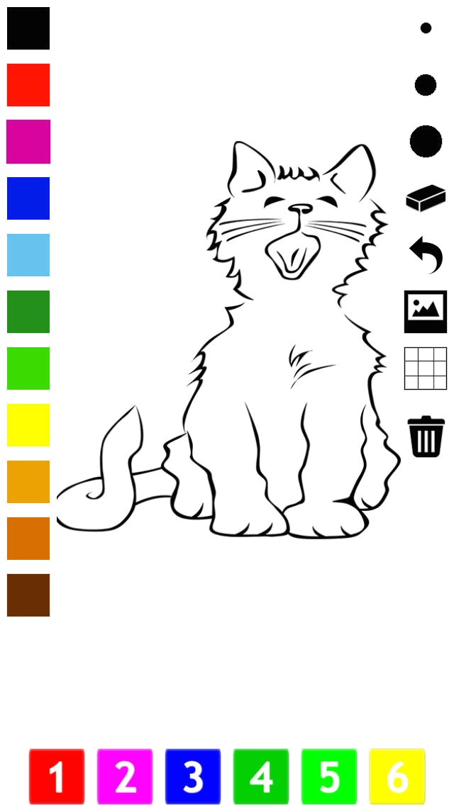 screenshot 7 for cat coloring book for little children learn to draw and color