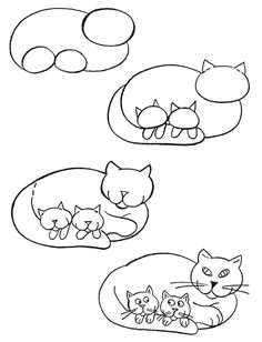 how to draw a cat a cat draw drawing stages doodle drawings easy drawings