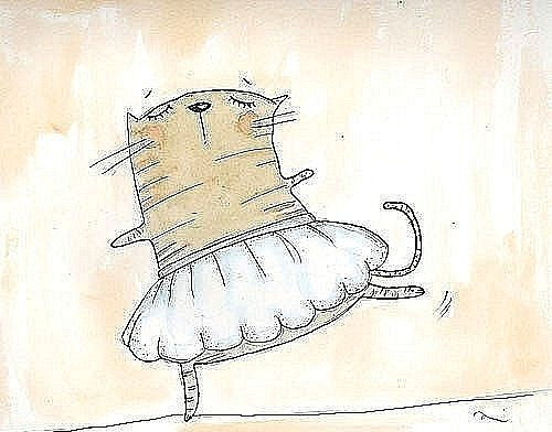ballet cat cute draw drawing