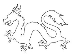 chinese dragon pattern use the printable outline for crafts creating stencils scrapbooking