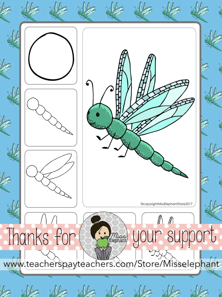 dragonfly directed drawing easter and spring art lessons perfect for elementary school art lessons