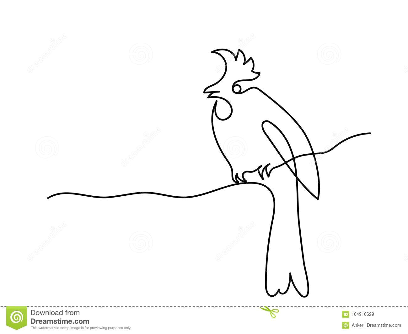 continuous line drawing vector illustration