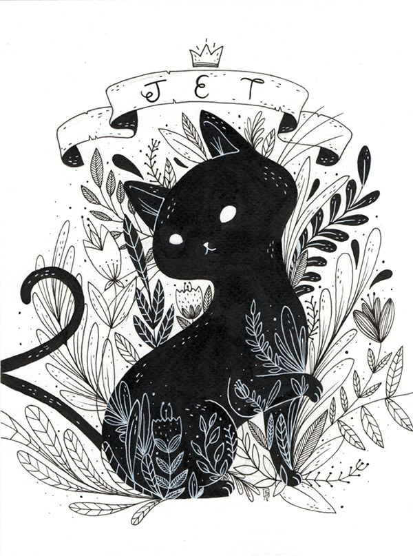 kitty art illustration cat art art