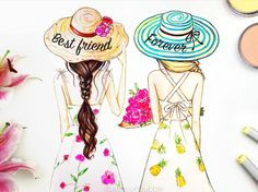 i love pretty dresses my best friend best friends forever cute drawings of love