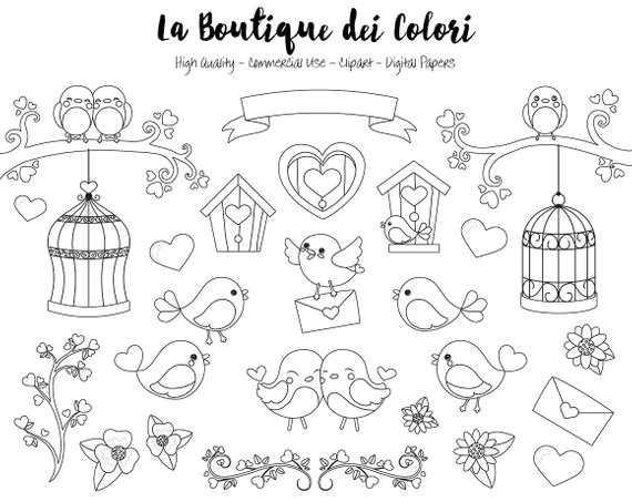 valentine s day birds digital stamps clipart cute png graphics love birds clip art