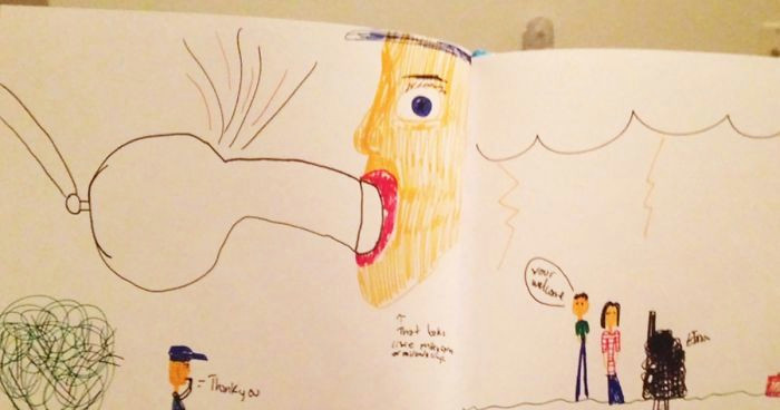 Cute Drawing for Your Dad 64 Hilariously Inappropriate Kids Drawings Bored Panda