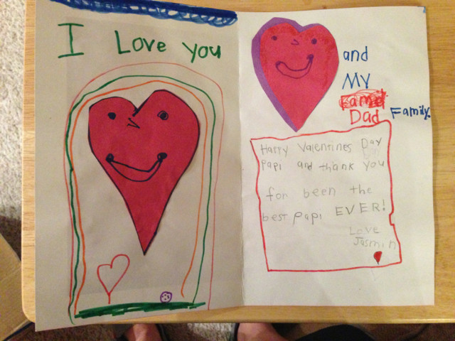 a cute card for her dad by jasmin 8 years old art my kid made kidswords kidart valentinesday