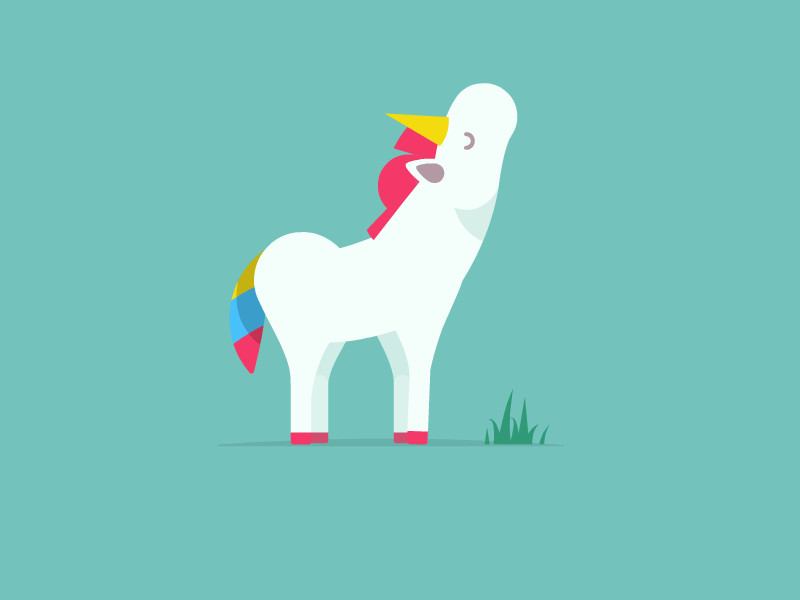 it s called fashion honey cute horse minimalistic gif animated 2d illustration loop framesequence motion minimalist animation unicorn design flat