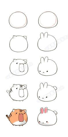 kawaii drawings how to draw bunny easy bunny drawing cute animals to draw