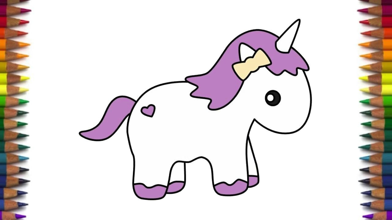 1280x720 how to draw cute pony unicorn quick and easy step by step drawing