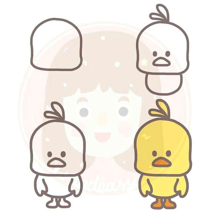 draw a cute chick step by step