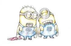 minions a choice of yellow or purple despicable by sjdillustration disney drawings cartoon drawings