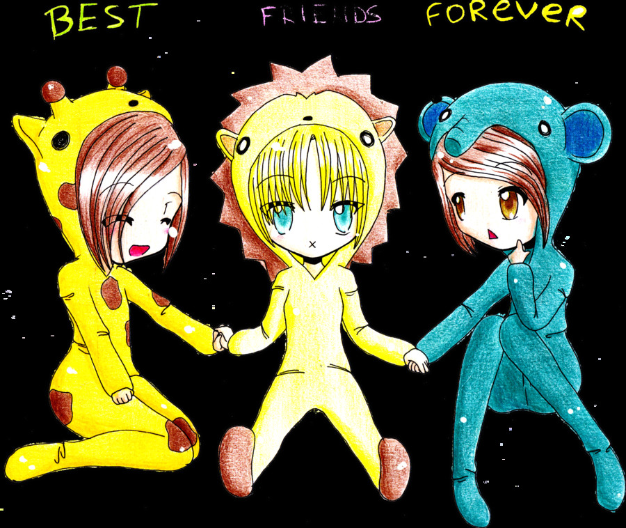 Cute Drawing Of Best Friends Best Friends forever Cute Drawings Best Friends forever by