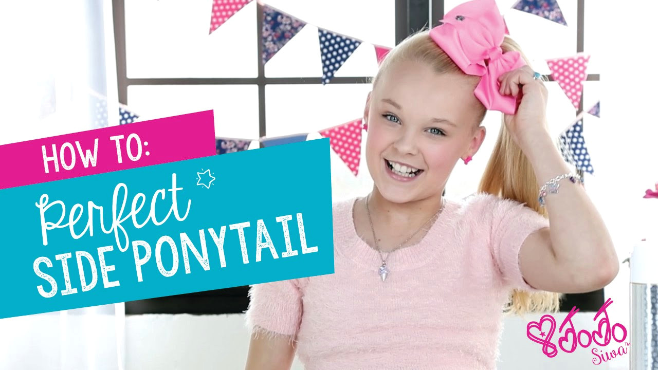 how to create the perfect jojo siwa side ponytail hair tutorial claire s youtube