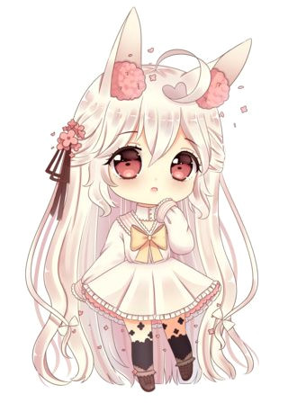 art trade for riinasuu da v her character design is gorgeous cute kawaii chibi digital sai deviantart bunny usagi moe fanart