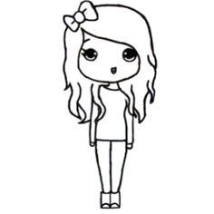 chibi template easy drawings kawaii drawings chibi girl drawings cartoon drawings drawing