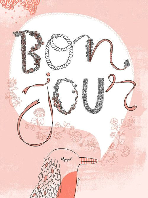 bonjour cute illustration graphic design illustration art illustrations hello printable printable art