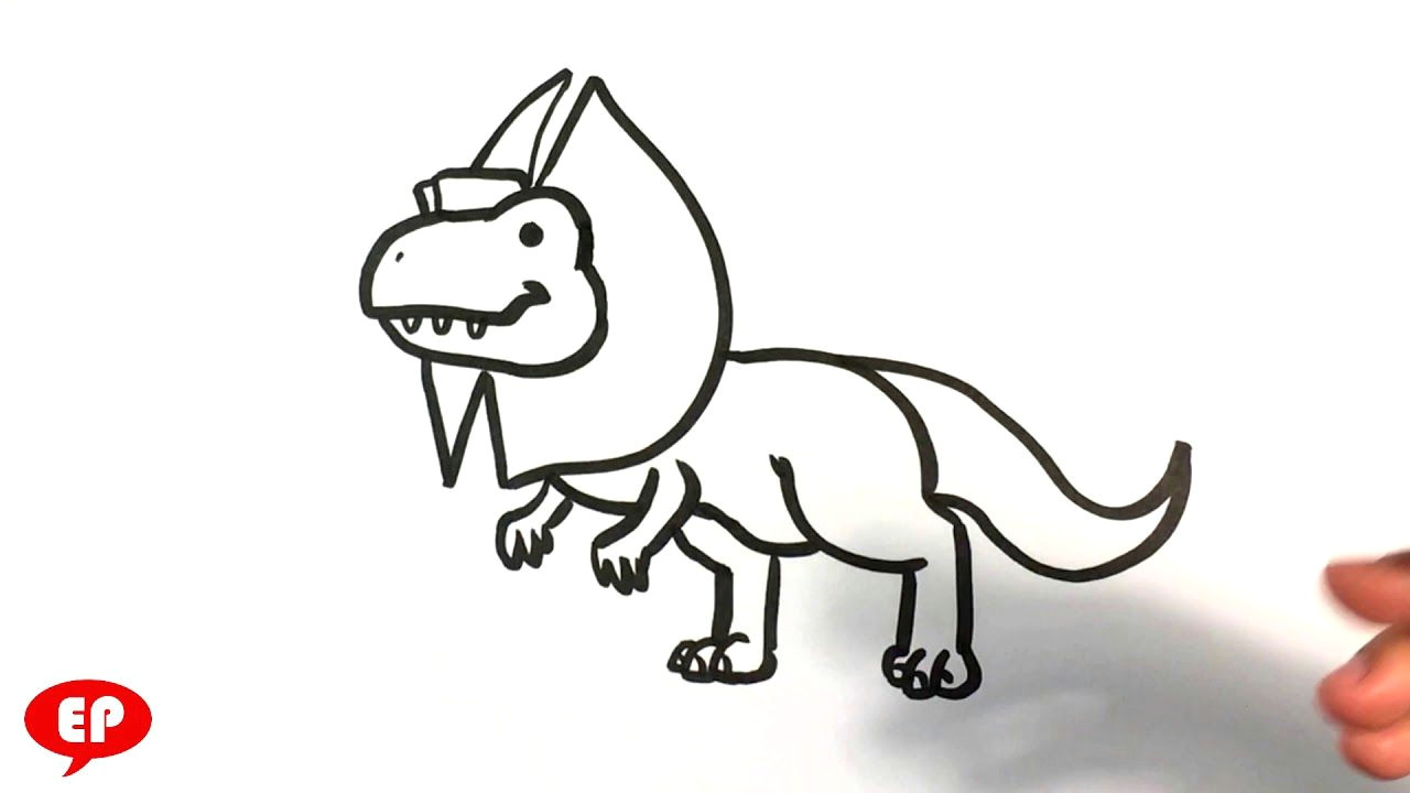 how to draw a cute dinosaur dilophosaurus easy pictures to draw arttutorials arttutorialsonline arttutorialsforfree learntodraweasystuff
