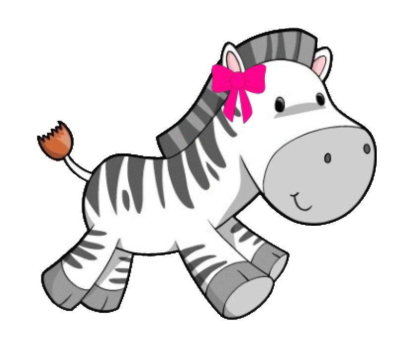 pink zebra clipart