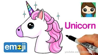 how to draw a unicorn emoji easy