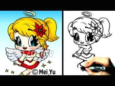 how to draw christmas chibi how to draw an angel draw people cute drawings fun2draw