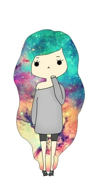 cute cartoon kawaii girl drawings cute girl drawing chicas tumblr galaxy anime