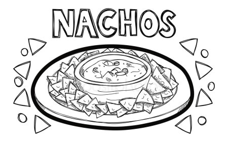 nachos stock vector