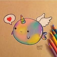 image result for narwhal drawing cute