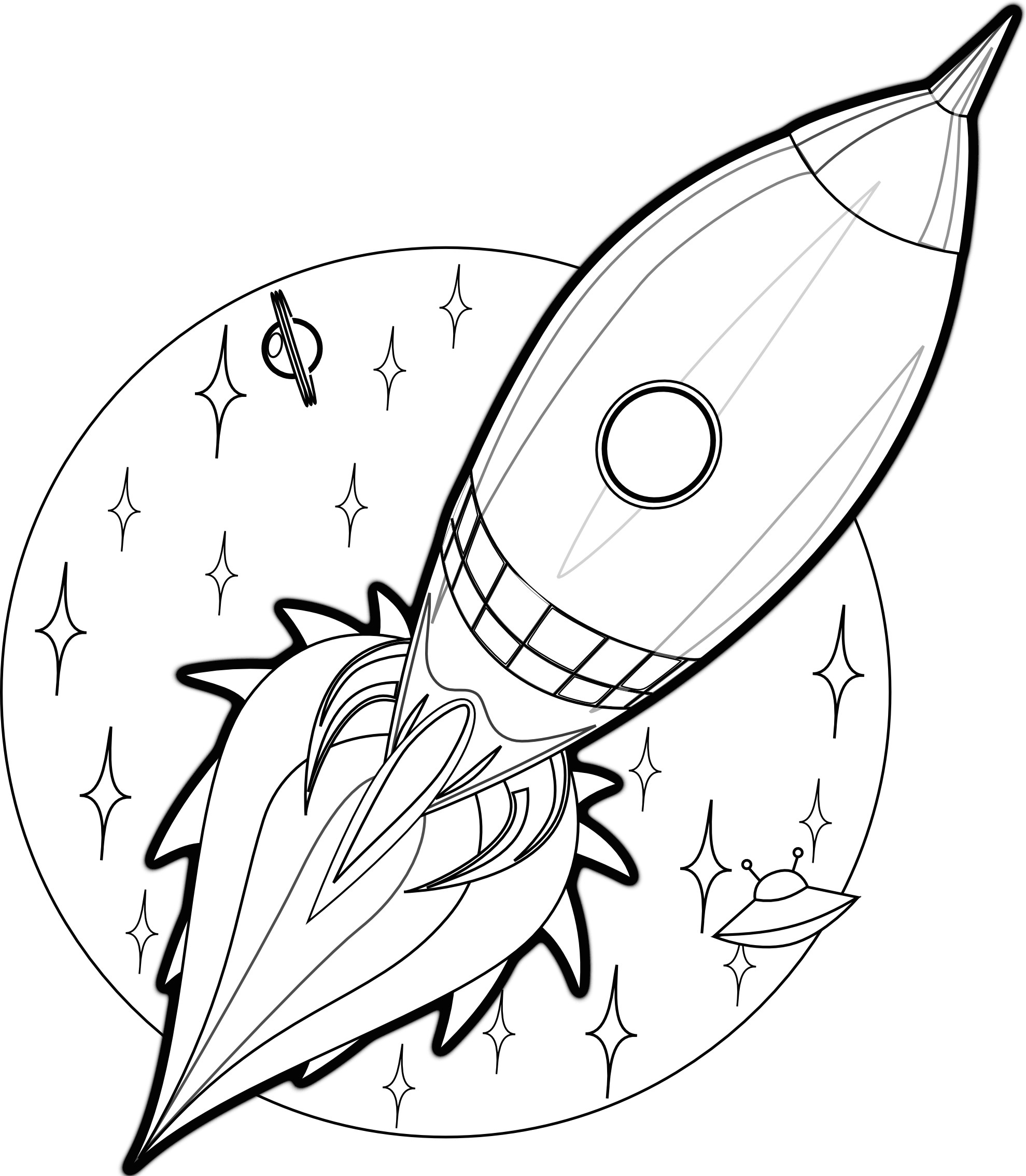 free printable rocket ship coloring pages for kids