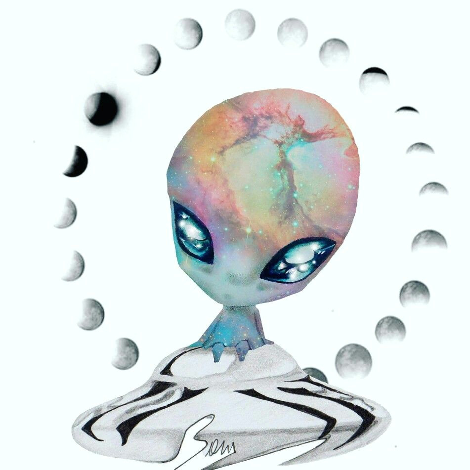 nebula gray cute alien ufo