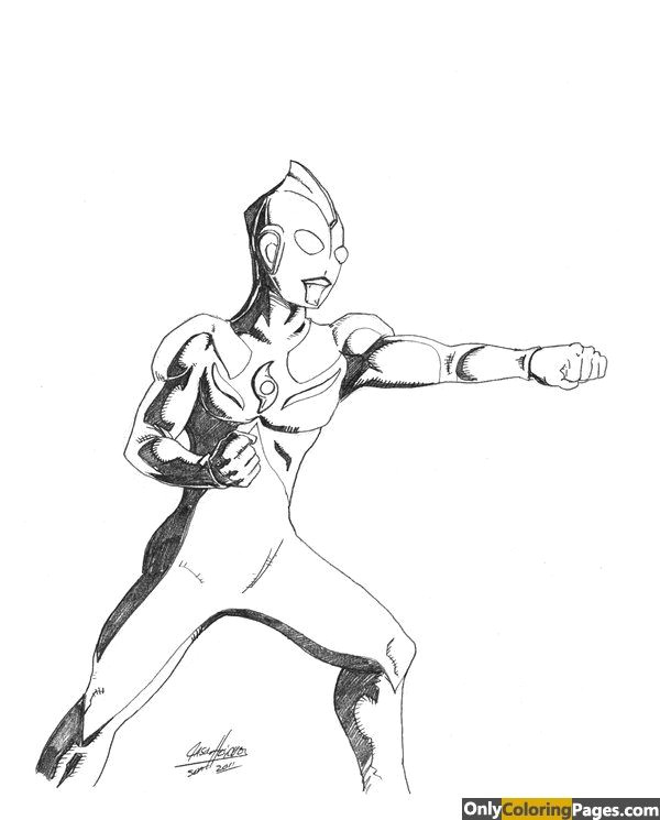 ultraman cosmos coloring pages