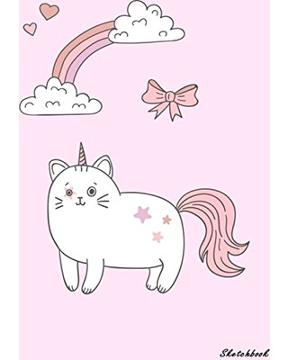 sketchbook cute unicorn kawaii sketchbook for girls 110 pages of 8 5 x11