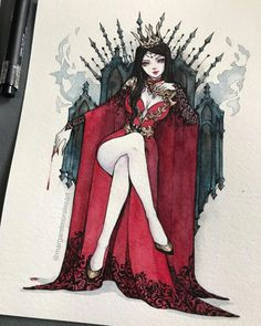 margaret morales on instagram inktober day 4 vampire queend a i love her wickedness d does she remind you of a villain i actually based her look