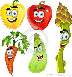 funny cute peppers asparagus carrots zucchini stock illustration illustration of food cucumber 21944529