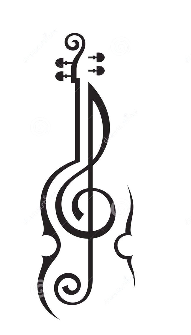 treble cleff violin