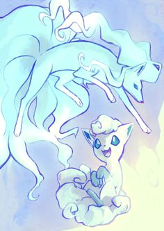 vulpix and ninetails pokemon ninetales alolan vulpix all pokemon pokemon fan art