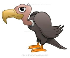 how to draw a vulture bird drawings drawing birds cartoon drawings cute drawings
