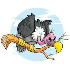 illustration of cute cartoon vulture cartoon vulture bird illustration firebird cartoon drawings