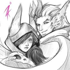 rakan and xayah by zuske