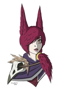 xayah league of legends by enigmaticdog league of legends fanart character design