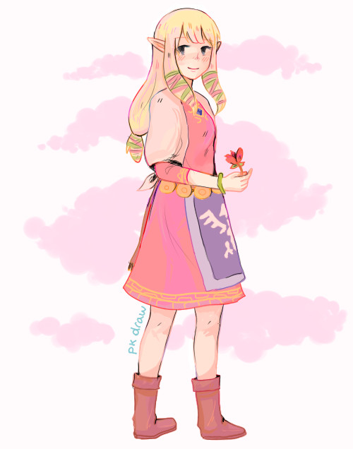 cute zelda skyward sword by pk draw