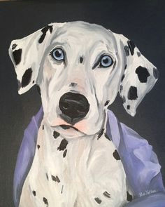 dalmatian dog art print from original painting by lee keller hippiehoundusa on etsy dog canvas painting