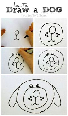 how to draw a dog