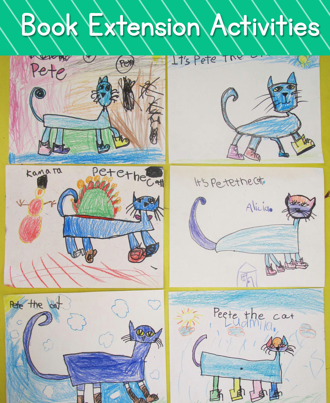 pete the cat guided drawing lesson plus some free printable worksheets love pete